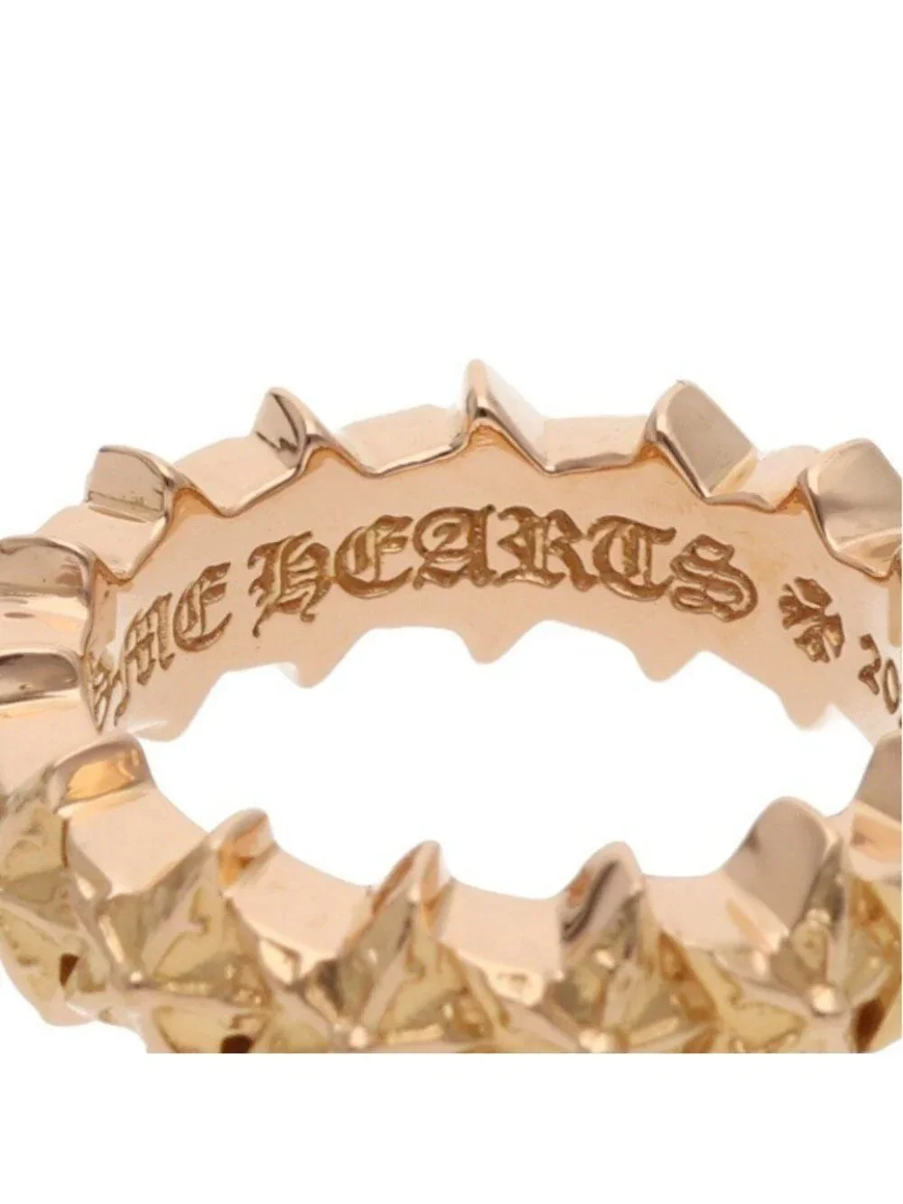 Chrome Hearts 22k Tiny Star Band Point Gold Ring
